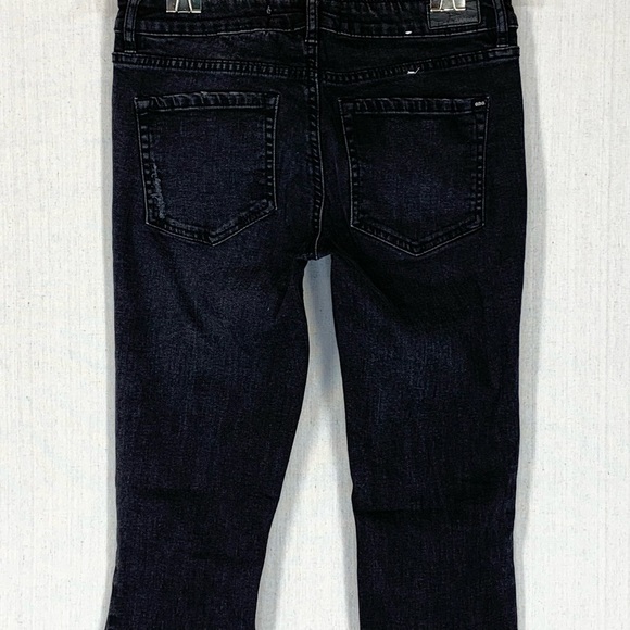 Garage Denim~Women’s/Juniors Super Skinny Distressed Black Jeans with Holes~Sz 7 - Picture 7 of 13